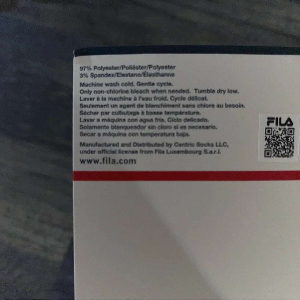 Fila Men's Athletic Socks - Navy, Gray, Red